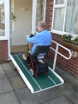 Wheelchair and Scooter Ramp with Handrail