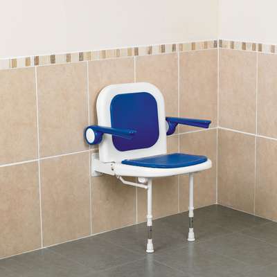 Wall Mounted Bariatric Shower Seat With Back Support