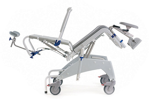 Tilt in Space Shower and Commode Chair with Wheels