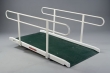 Wheelchair and Scooter Ramp with Twin Handrail