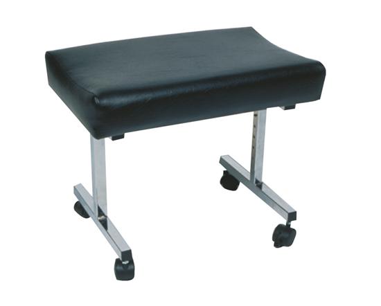 Adjustable Padded Footstool With Castors