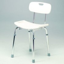 Aluminium Shower Stool With Backrest