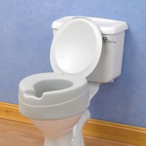Comfy-Foam Raised Toilet Seat With Lid