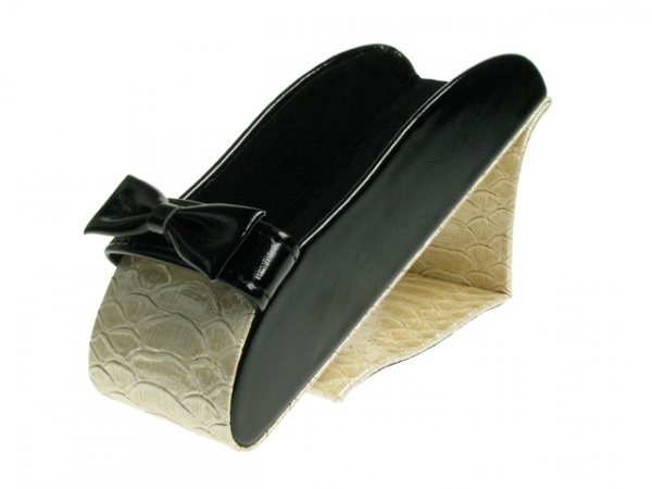 Glasses Case Shoe Design Cream/Black