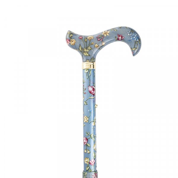 Grey Floral Walking Stick