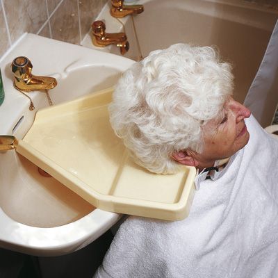 Hair Washing Tray for Sink For Wheelchair Users.