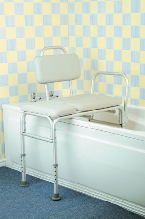 Comfortable With Padded Extra Wide Bath Bench.