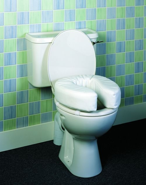 Padded Raised Toilet Seat Soft And Comfortable.