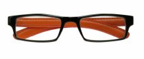 Prague Black And Orange Frame Reading Glasses 1