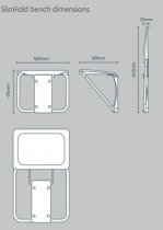 Slim Fold Shower Bench (Various Colours) 5