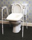 Collapsible Adjustable Height/Width Stirling Deluxe Toilet Frame