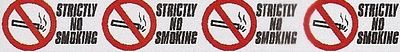 Strictly No Smoking. Interior Window Sticker.