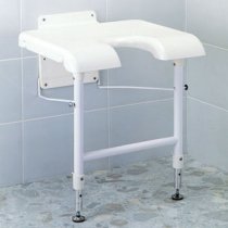 Wall Mounted Folding Shower Seat With Cut Out