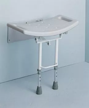 Wall Mounted Shower Seat With Adjustable Legs