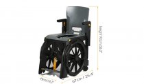 Wheelable Travel Aid, Shower and Commode Chair